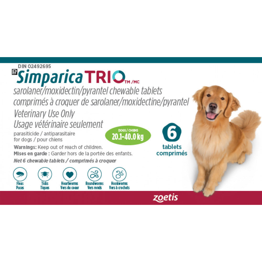 Simparica Trio Green 20.1-40kg