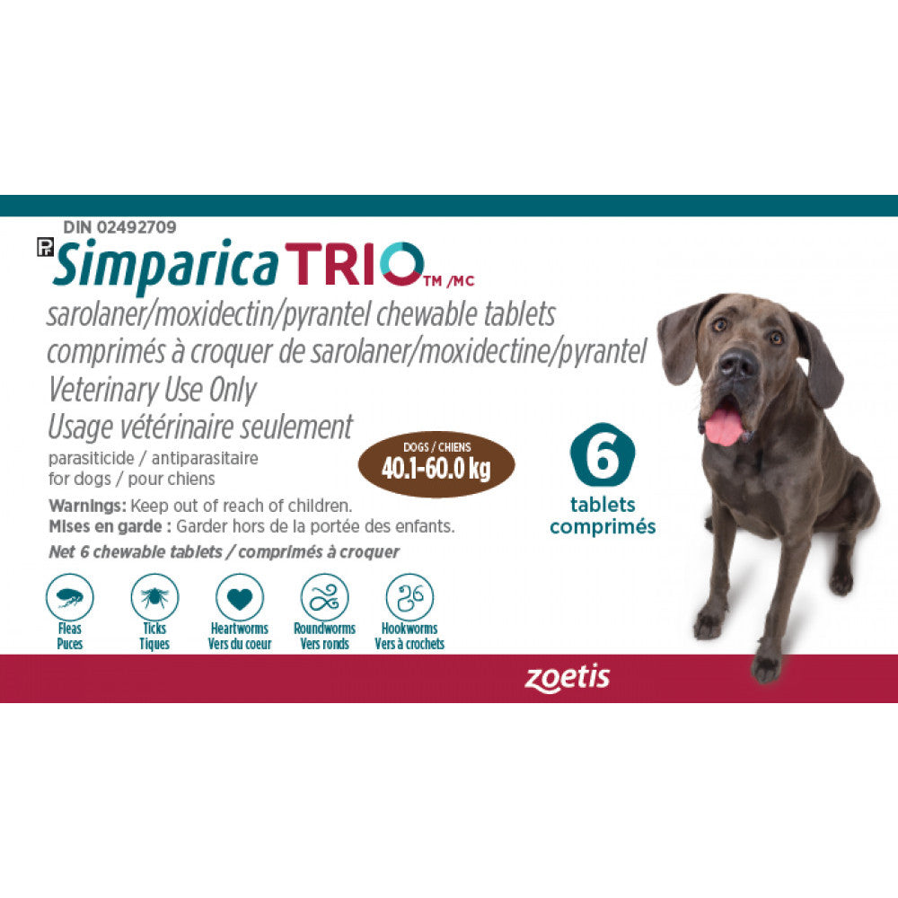 Simparica Trio Brown 40.1-60kg
