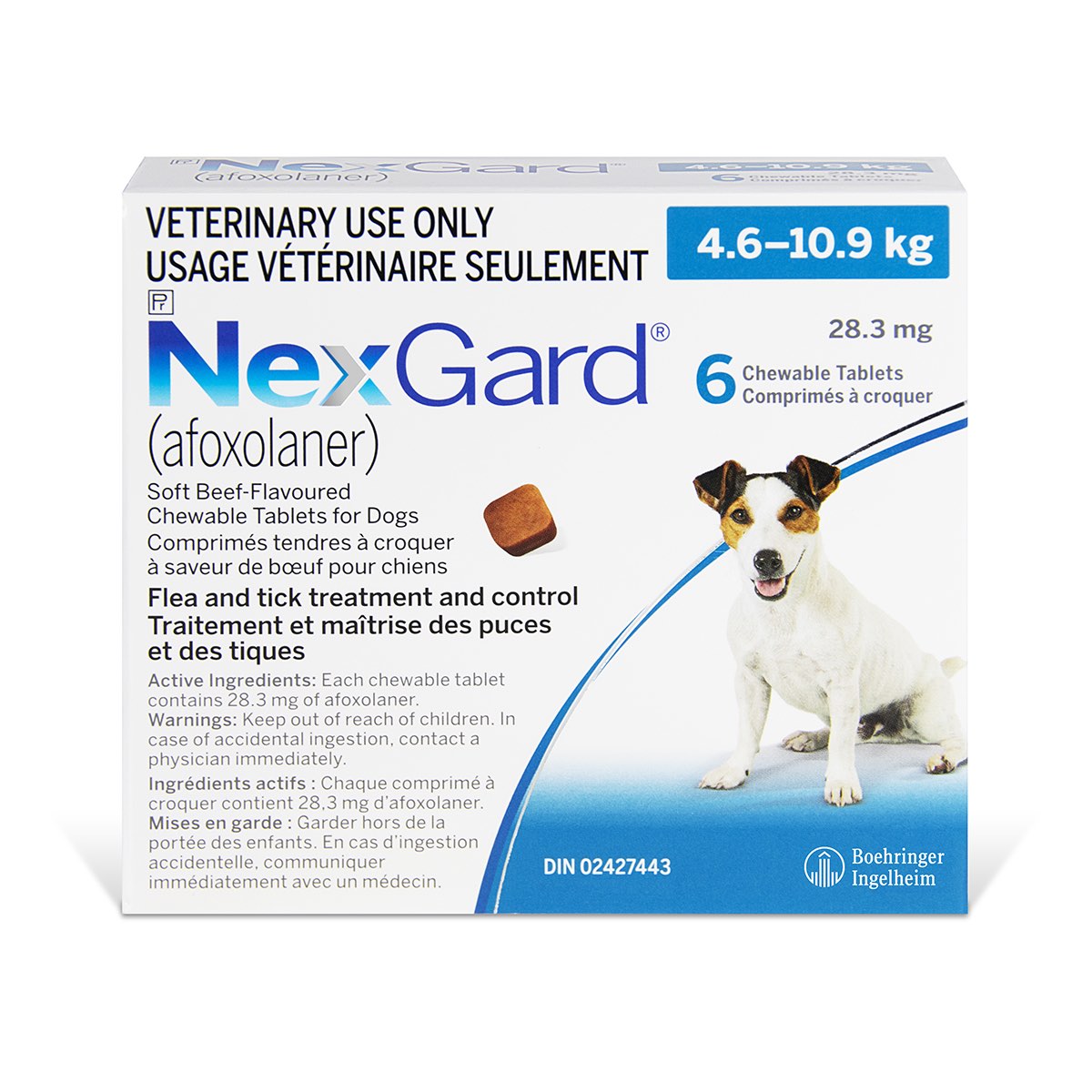 NexGard Chewable (4.6 - 10.9kg) 28.3mg Blue