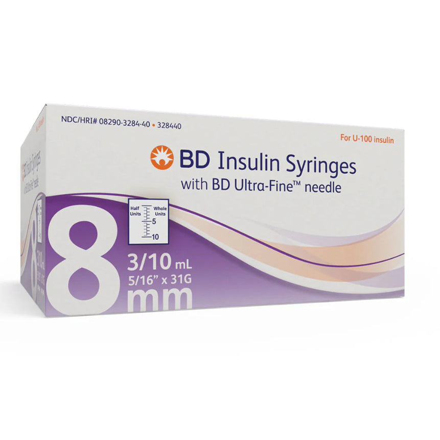 BD Insulin syringe Ultra-Fine II 100 IU half-unit 0,3 cc