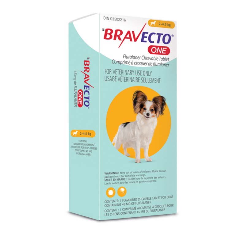 Bravecto ONE (2-4.5kg) Yellow