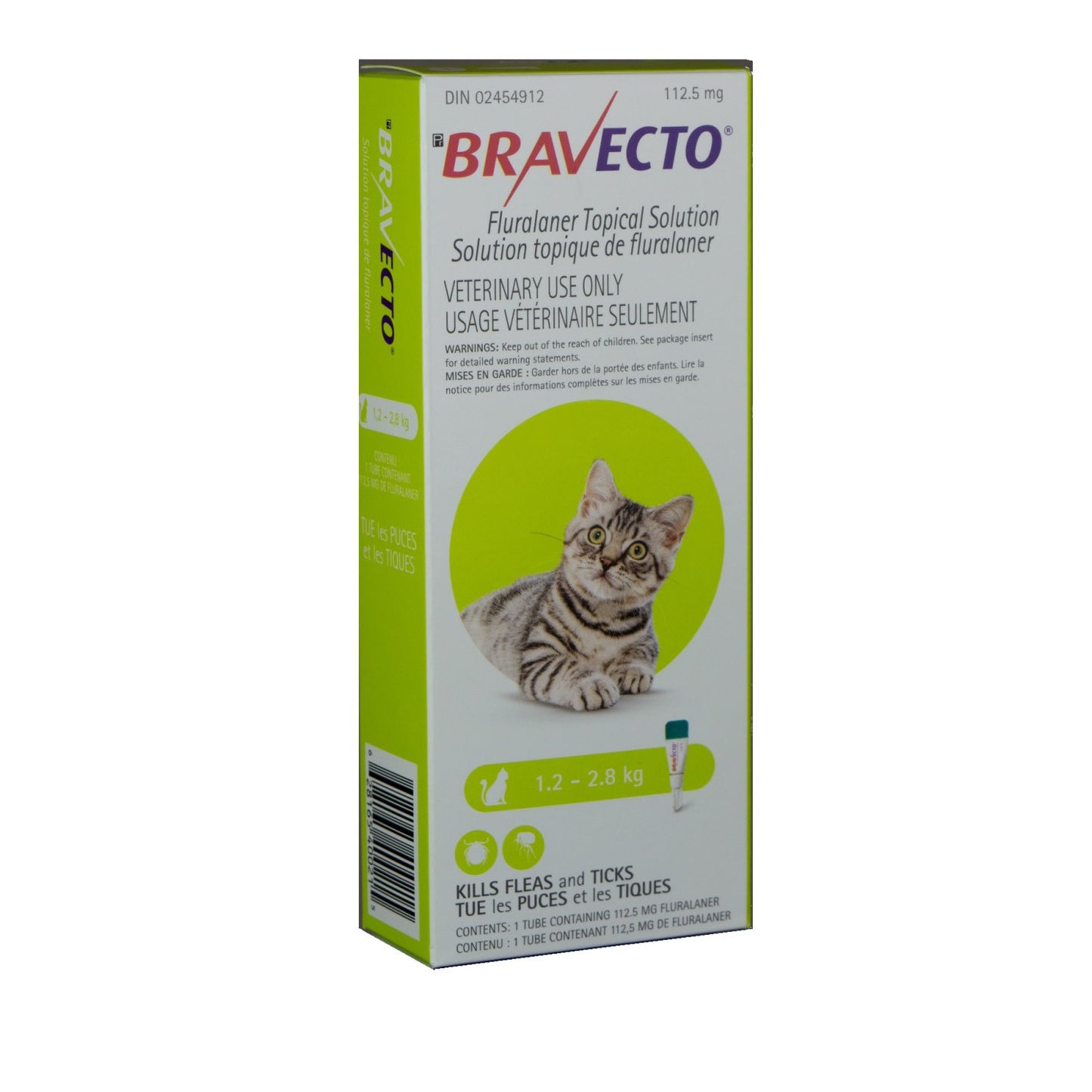 Bravecto Topical 112.5mg (Cats 1.2-2.8kg) (Lime)