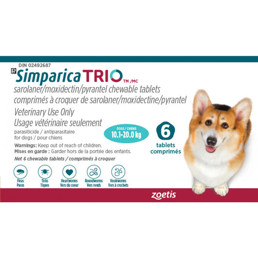 Simparica Trio Blue 10.1-20kg