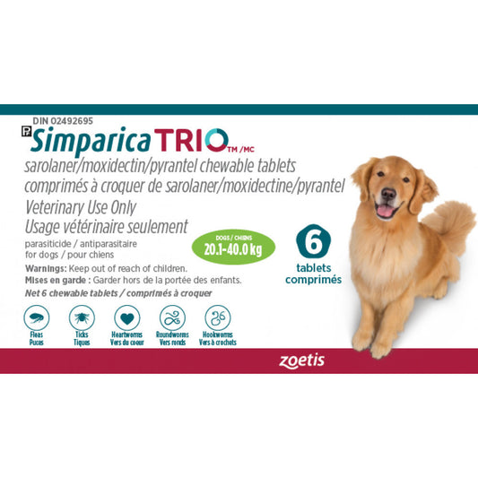 Simparica Trio Green 20.1-40kg