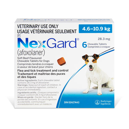NexGard Chewable (4.6 - 10.9kg) 28.3mg Blue