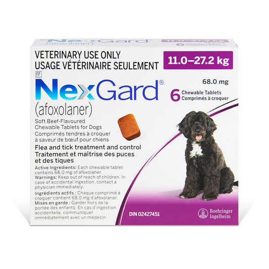 NexGard Chewable (11 - 27.2kg) 68mg Purple