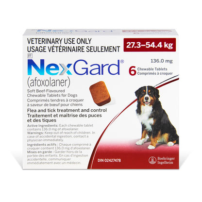NexGard Chewable (27.3 - 54.4kg) 136mg Red