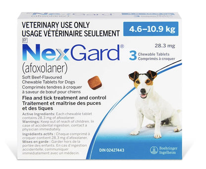 NexGard Chewable (4.6 - 10.9kg) 28.3mg Blue