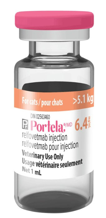 Portela injection for cats 6.4mg/ml