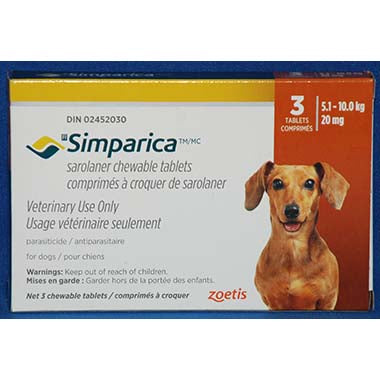 Simparica 20mg 5.1 - 10kg (Caramel)