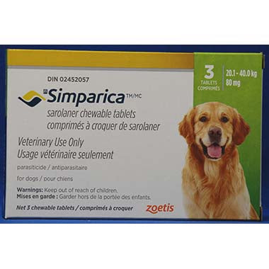 Simparica 80mg 20.1 - 40kg (Green)