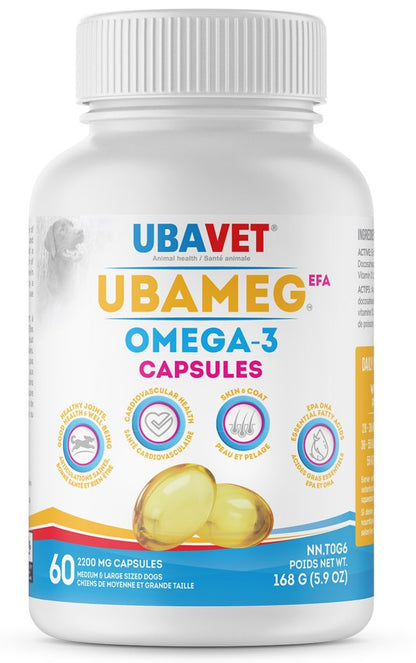 UbaVet UbaMeg EFA Omega-3 Capsules