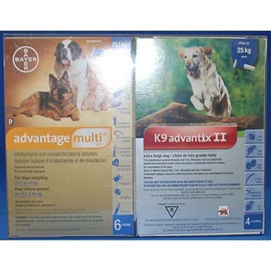Advantage Multi 100 Duo Plus (Advantage Multi 100-6 Tubes/K9 Advantix Extra Large-4 Tubes) for Dogs > 25kg (Blue)