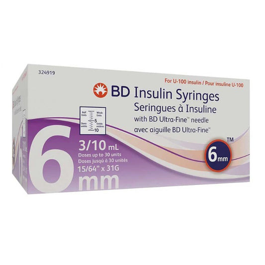 BD Insulin syringe Ultra-Fine II 100 IU half-unit 0,3 cc