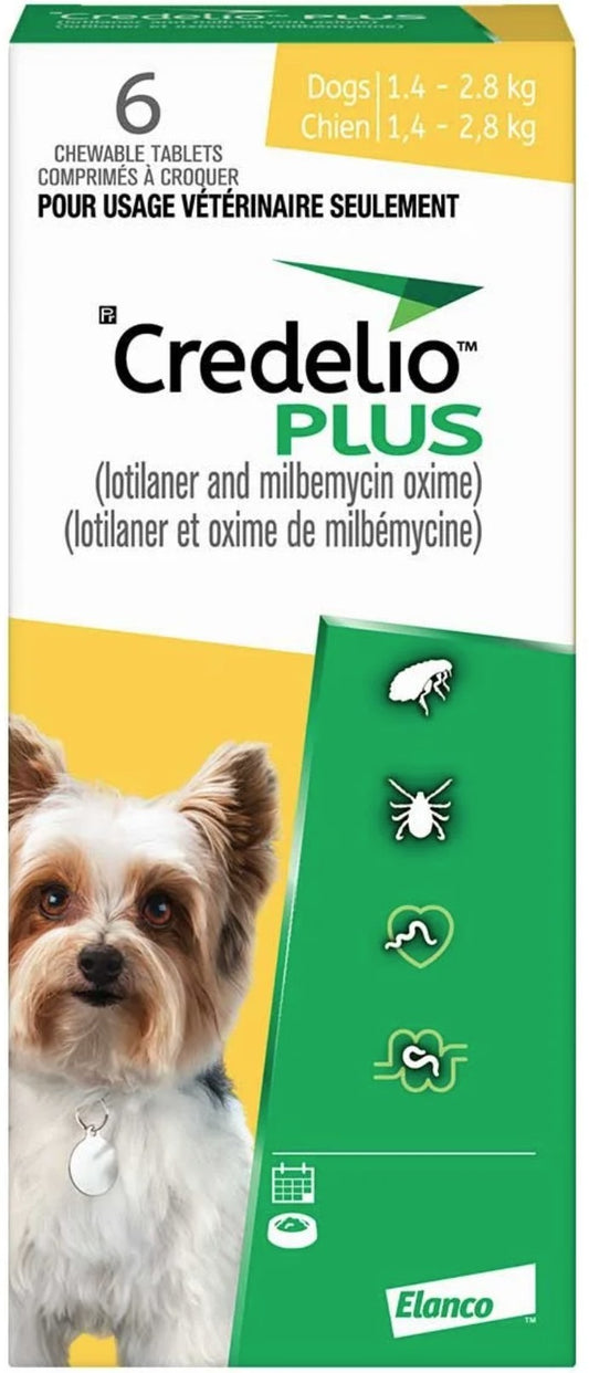 Credelio Plus Yellow for Dogs 1.4-2.8kg
