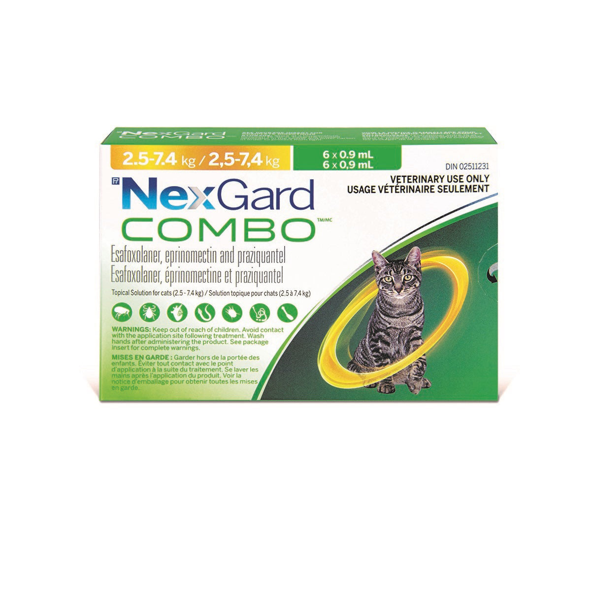 NexGard Combo (yellow) 2.5 to 7.4kg