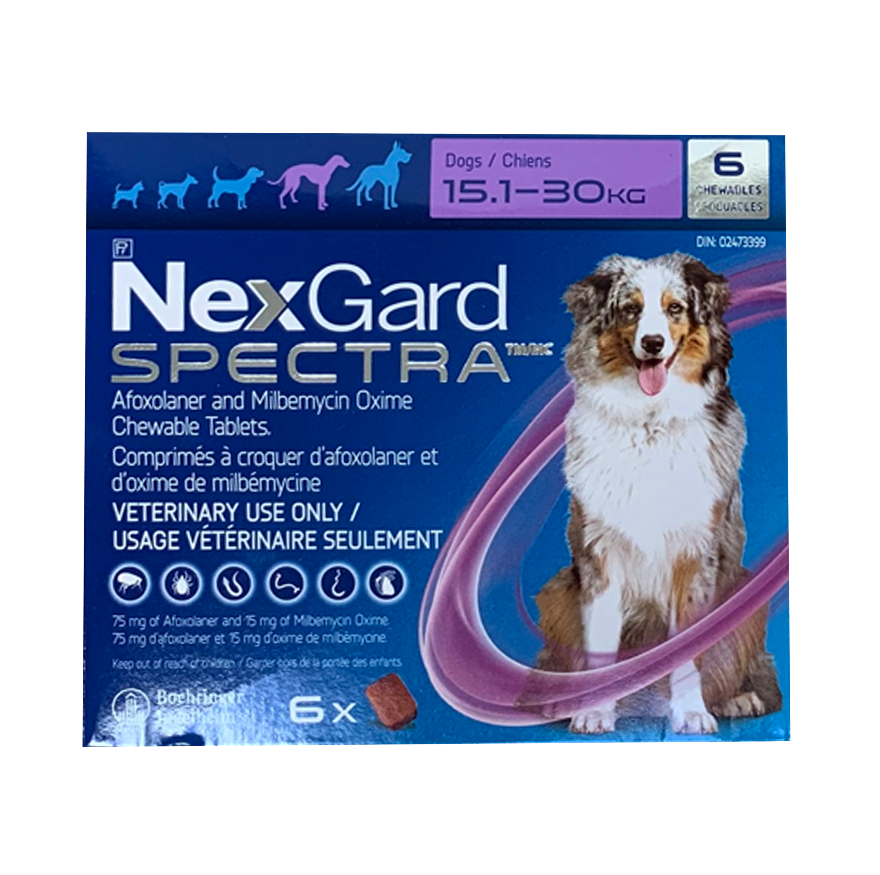 Nexgard Spectra 15.1 30kg (Purple) VetMeds
