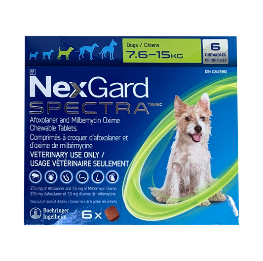 Nexgard Spectra 7.6 - 15kg (Green)